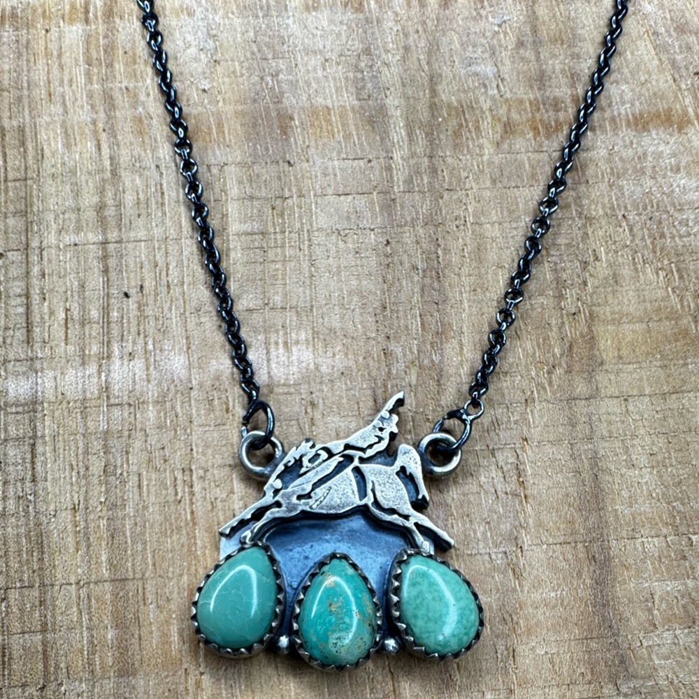 HADA Collection Sterling Silver Kingman Turquoise Elegant Necklace New